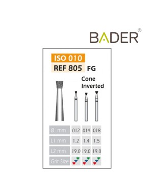 Fresas Diamante FG ISO 805-314-534-014 Verde Bader