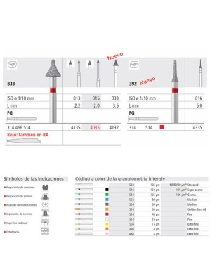 FG 4135/6 FISSURE SHAPER 833-013 FG DIAM. MEDIO 6U