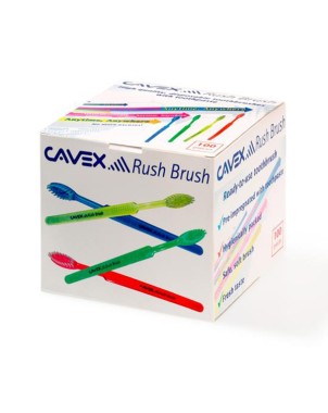 CAVEX RUSH BRUSH. CEPILLOS DIENTES COLORES 100u.