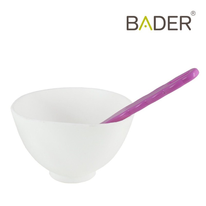 Pack Taza de Goma L + Espatula Plastico Bader