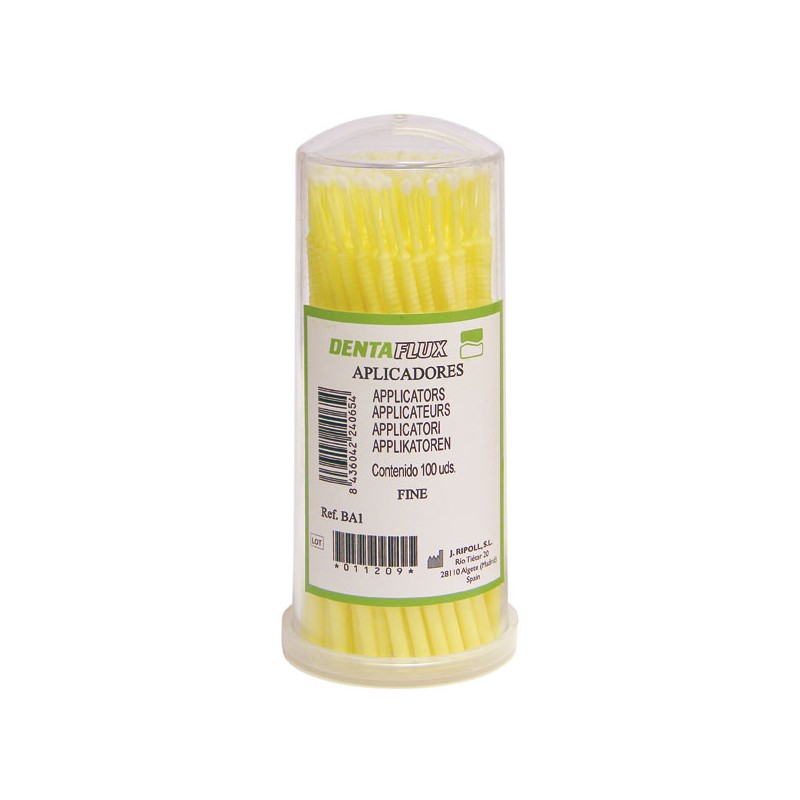 MICROAPLICADORES FINOS AMARILLOS 100u.