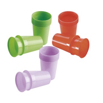 VASO PLASTICO MONOART azul claro 200 cc 3000 ud