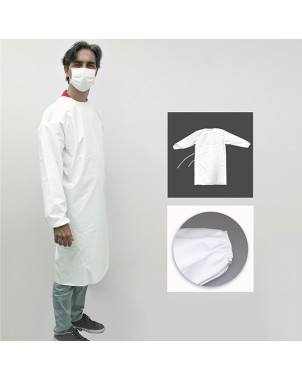 BATA IMPERMEABLE LAVABLE BLANCA 1u CALIDAD SUP